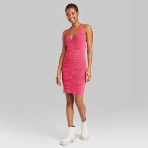 Hot Pink Soft Knit Dress - XS